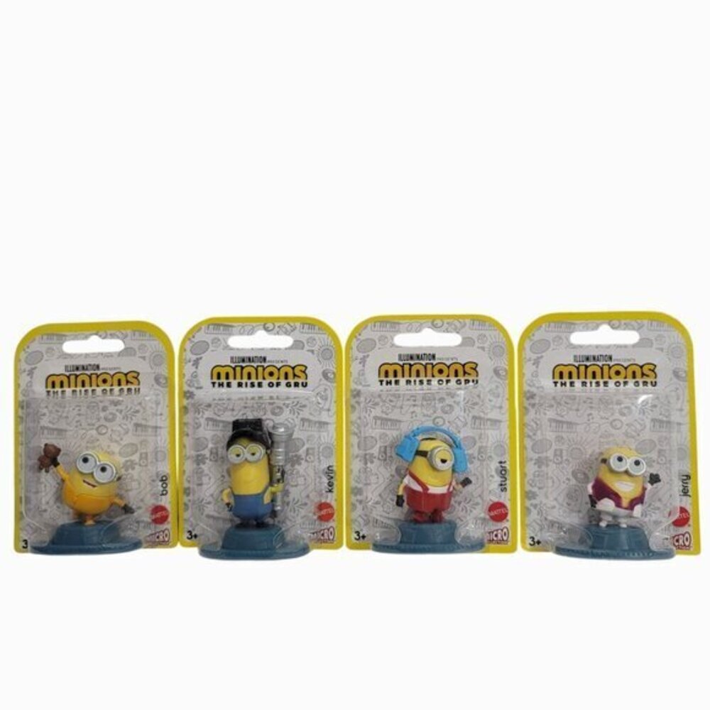 Minions Micro Collection The Rise Of Gru Set Of 4 Figures Bob Kevin Stuart Jerry